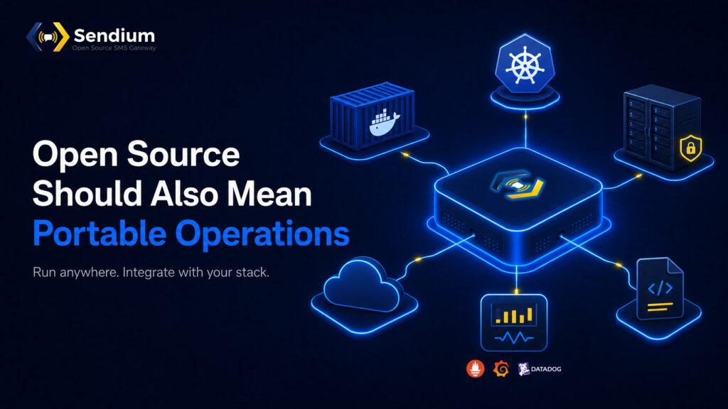 Open-source SMS gateway running across containers, Kubernetes, cloud and on-prem infrastructure